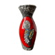 Fat lava vase San Marino Italy woman and floral pattern