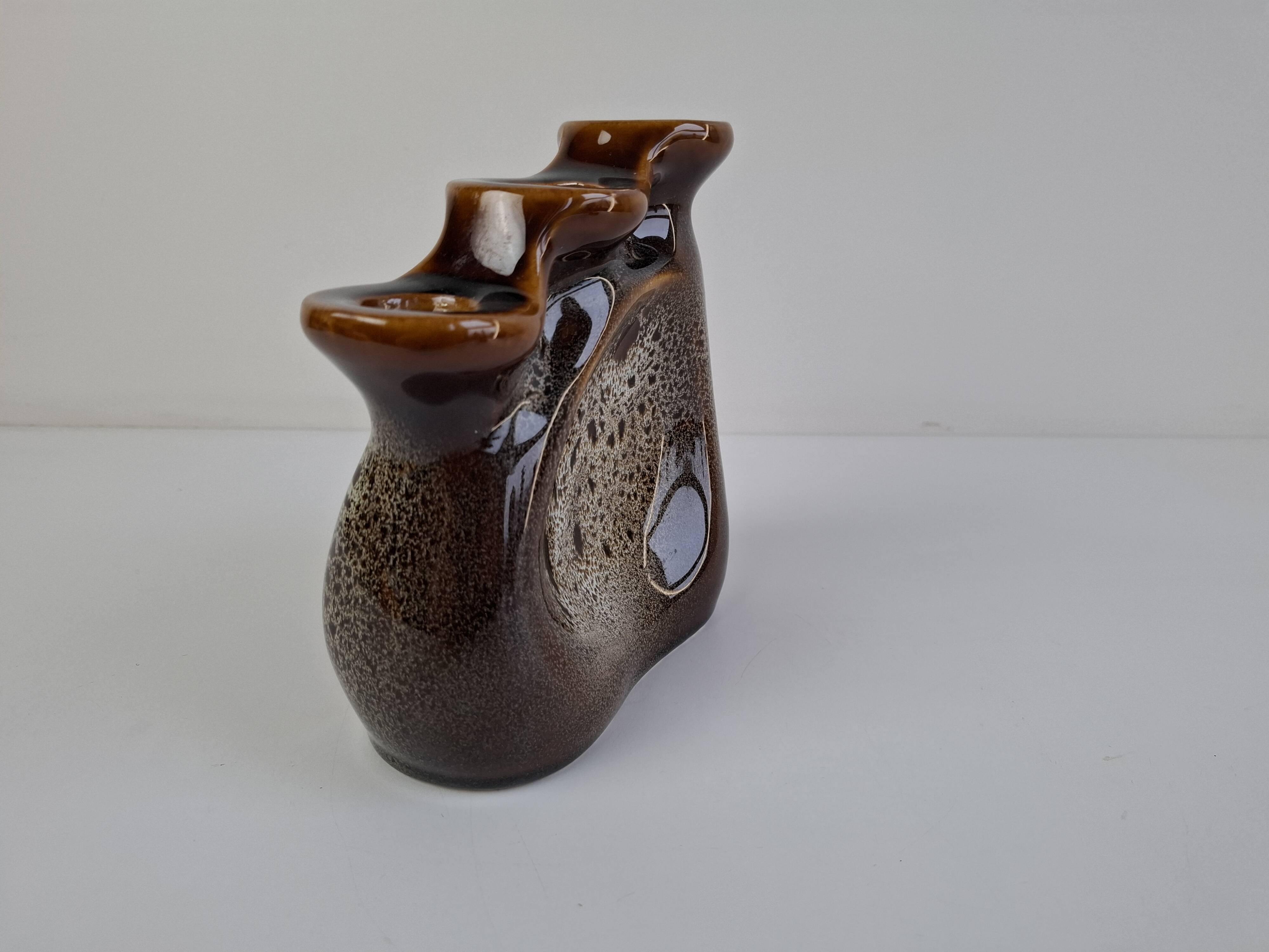 Mid-Century Modern Triple Candle Holder by Ditmar Urbach, Czechoslovakia, 1