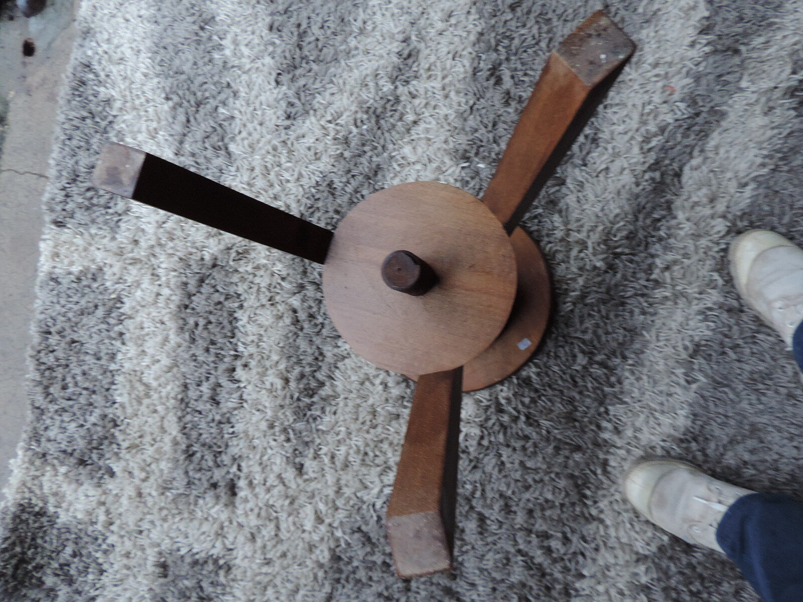 Wooden tripod stool
