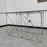 Dining table with folding base by Max Sauze Studio, France, 1970s