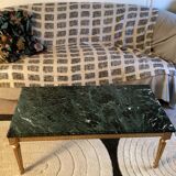 Table basse plateau en marbre vert