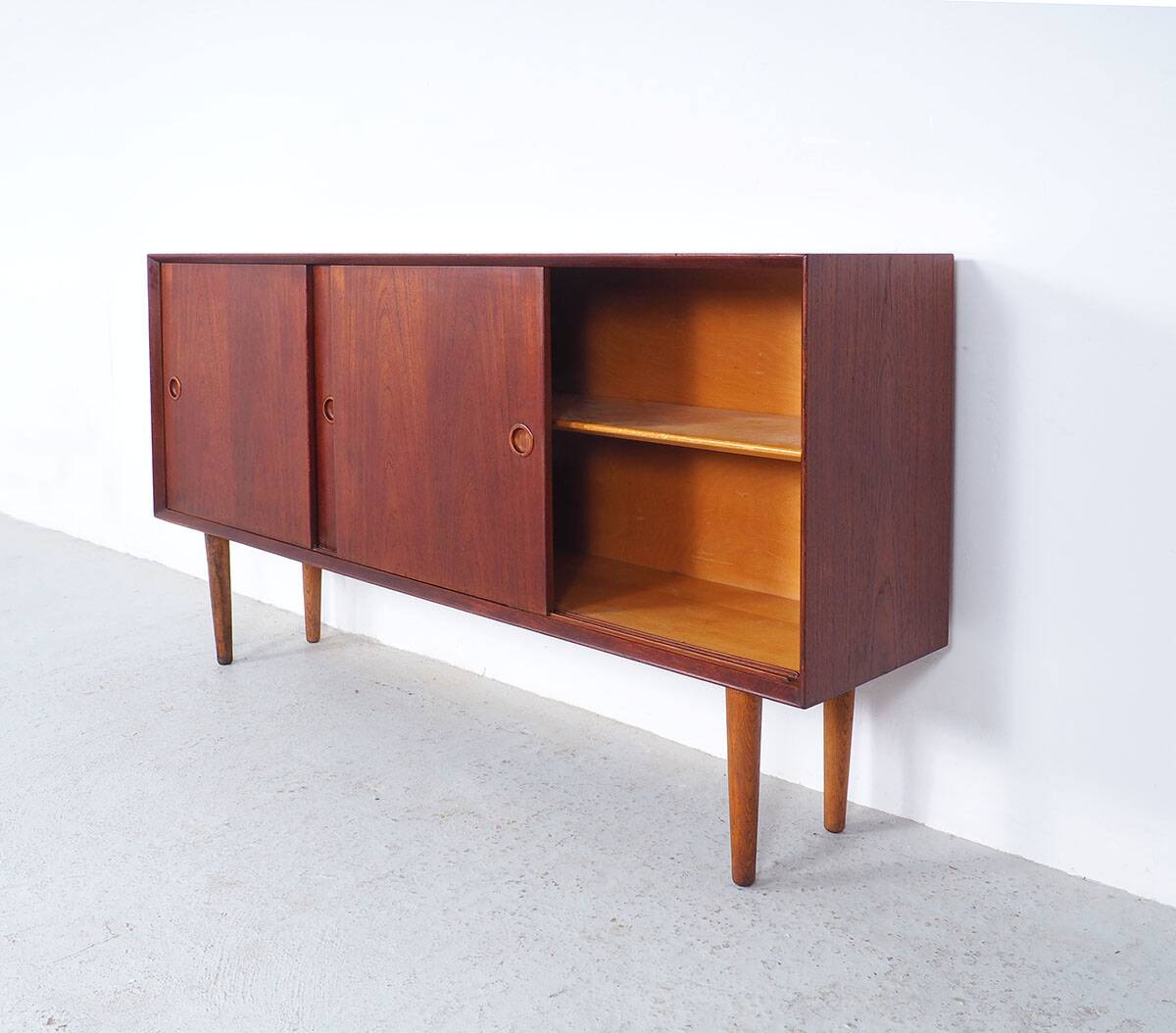 Sliding door sideboard by Omann Jun, 1960s