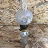 Old kerosene lamp, transparent glass body