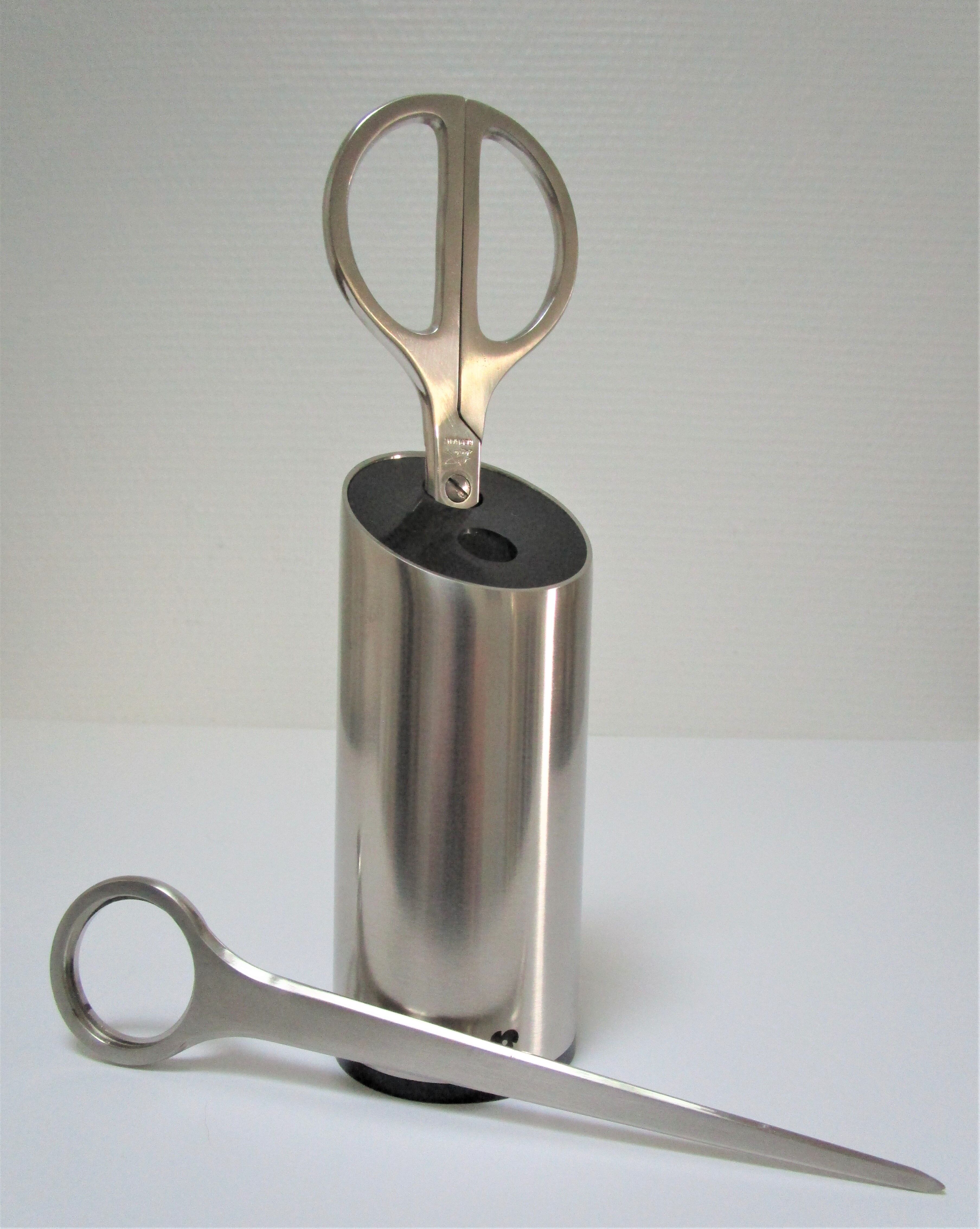 Stainless steel office set by Lerche Germany design 70s
