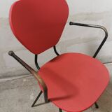 Red armchair, vintage 50s