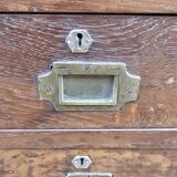 Old bedside table with 4 drawers in Burmese teak