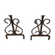 Pair of wrought iron pegs