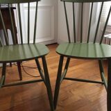 Pair of green chairs