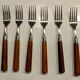 Housewife 24 cutlery stainless steel wooden sleeves Guy Degrenne