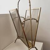 Gold-plated brass magazine rack Maison Baguès