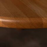 Tables gigognes en chêne massif des années 1970, ensemble de 3 · Plateaux triangulaires organiques