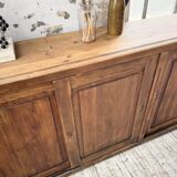 XL oak workshop sideboard with sliding doors from 1900