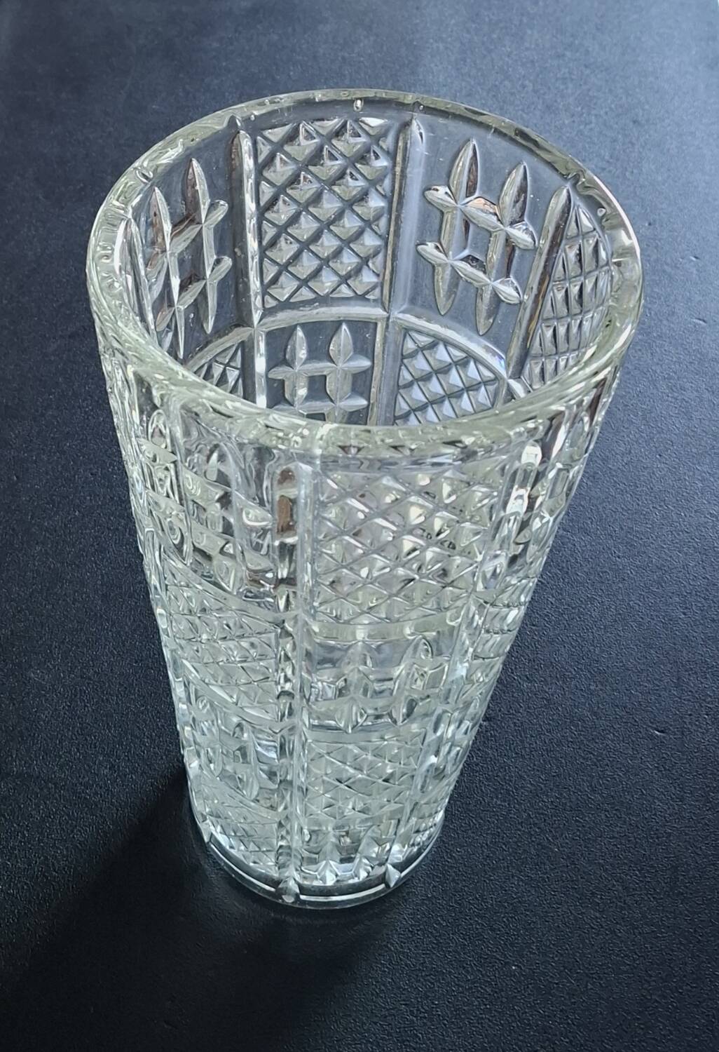 Vintage crystal large vase