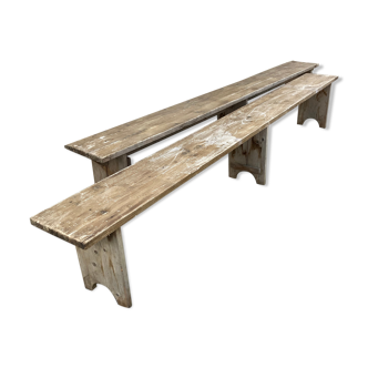 Pair of benches in fir 3 meters