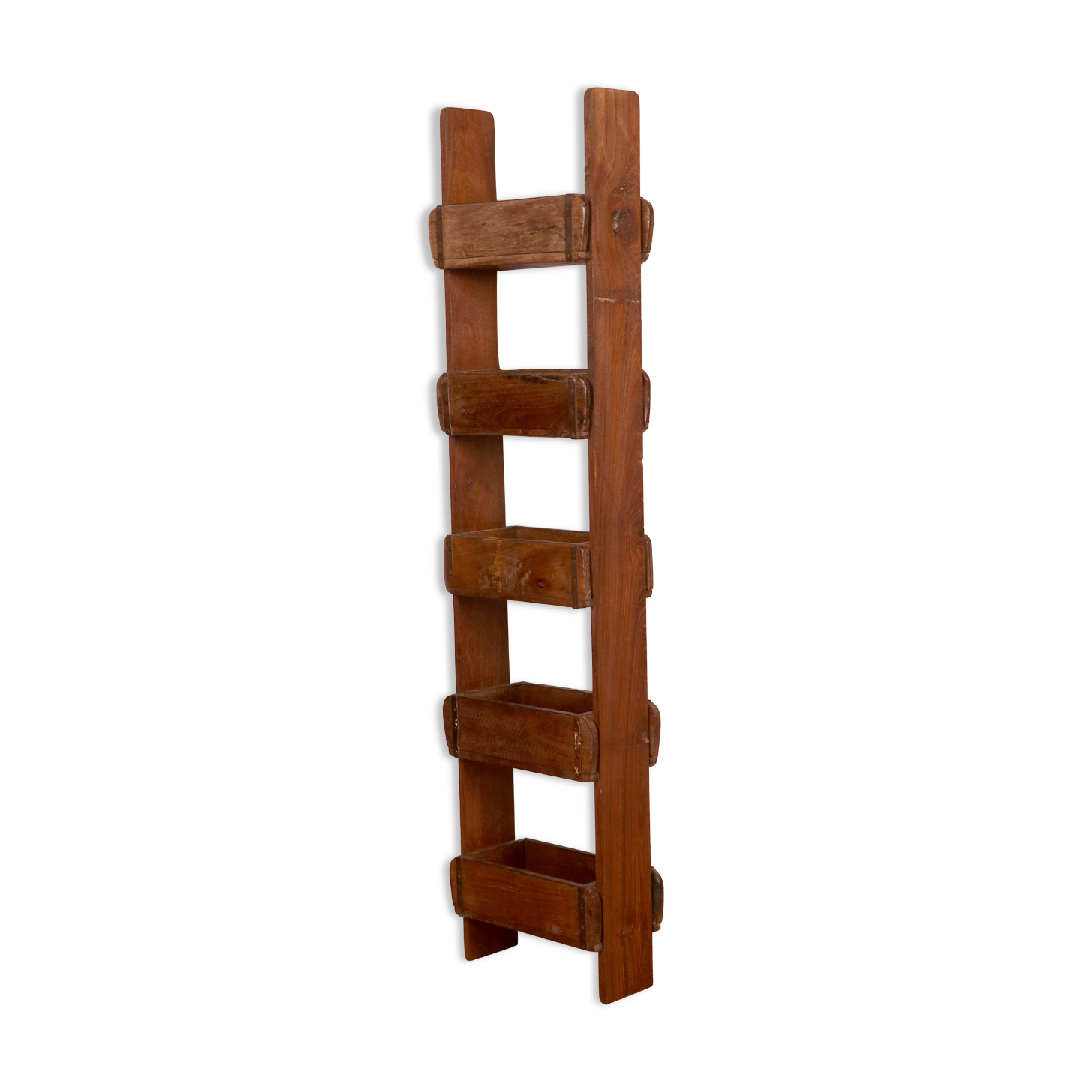 5-level shelf in Burmese teak