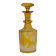 Bohemian glass carafe engraved amber colour