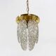 Italian Brass and Murano Glass Ceiling Lamp, 1970s