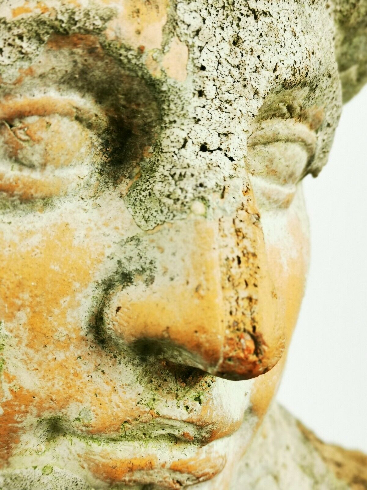 Antique 19th/20th century substantial terracotta Roman Michelangelo David Bust