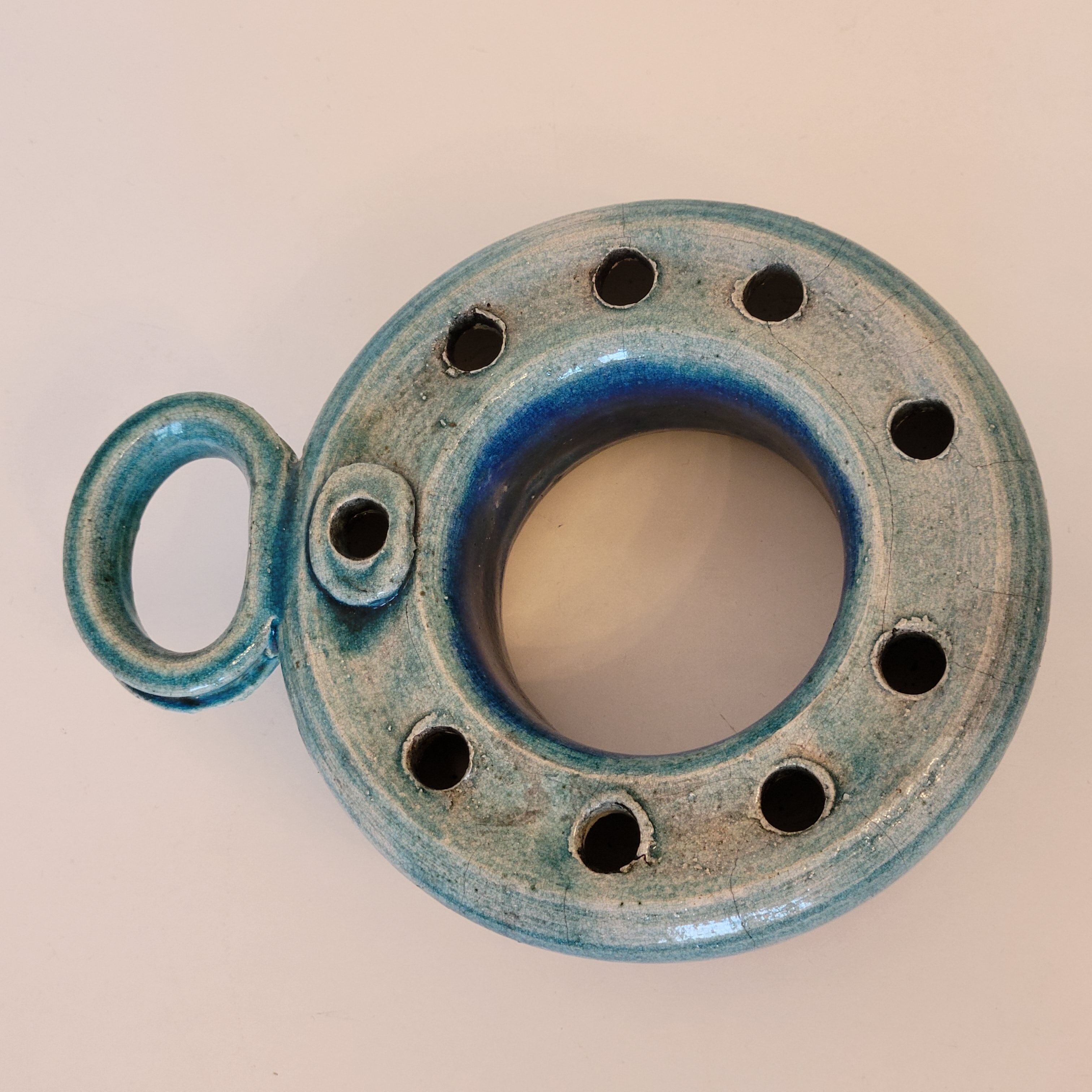 Pique flowers or pikes blue ceramic candles