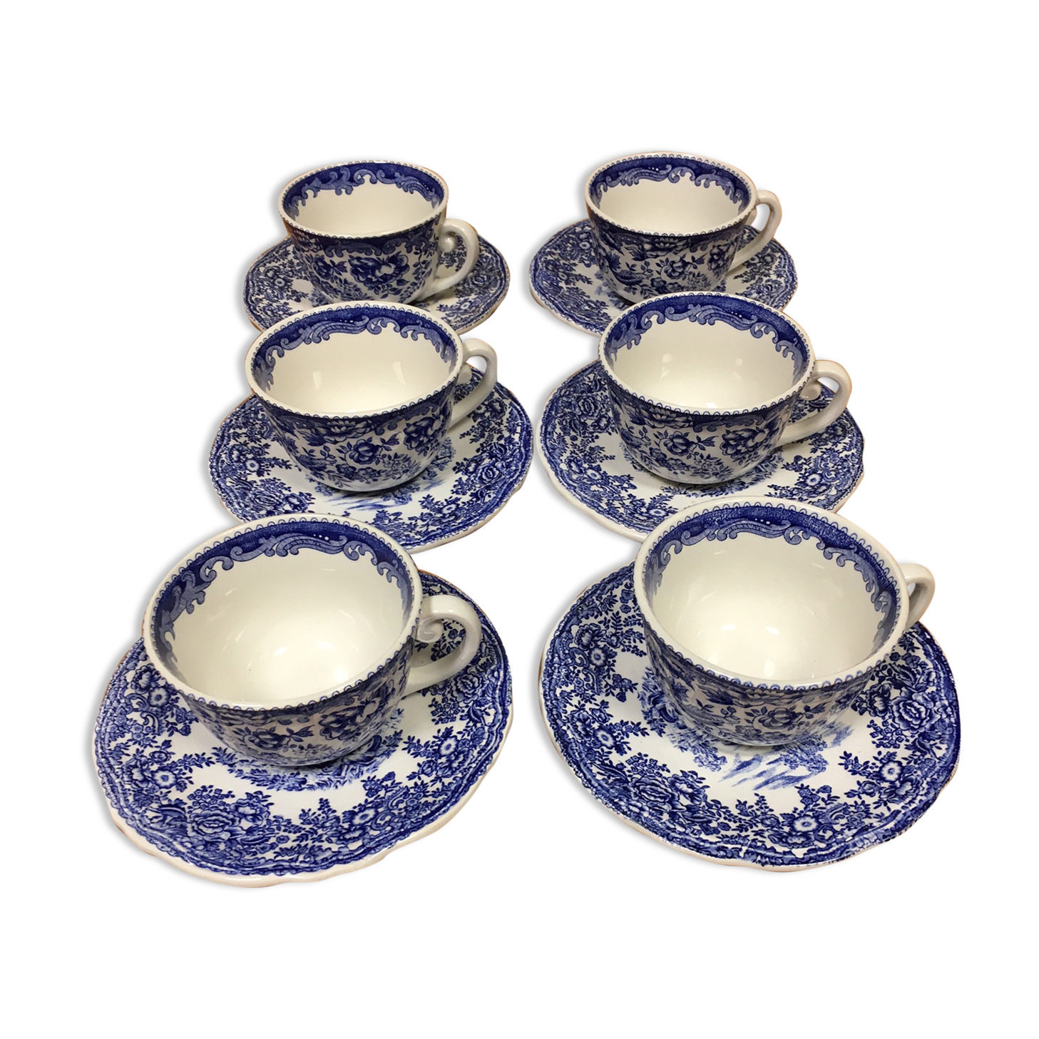6 cups and under cups blue luneville kg