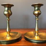 Pair of brass candlesticks