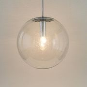 clear glass ball pendant chrome Limburg, Germany, 1970s