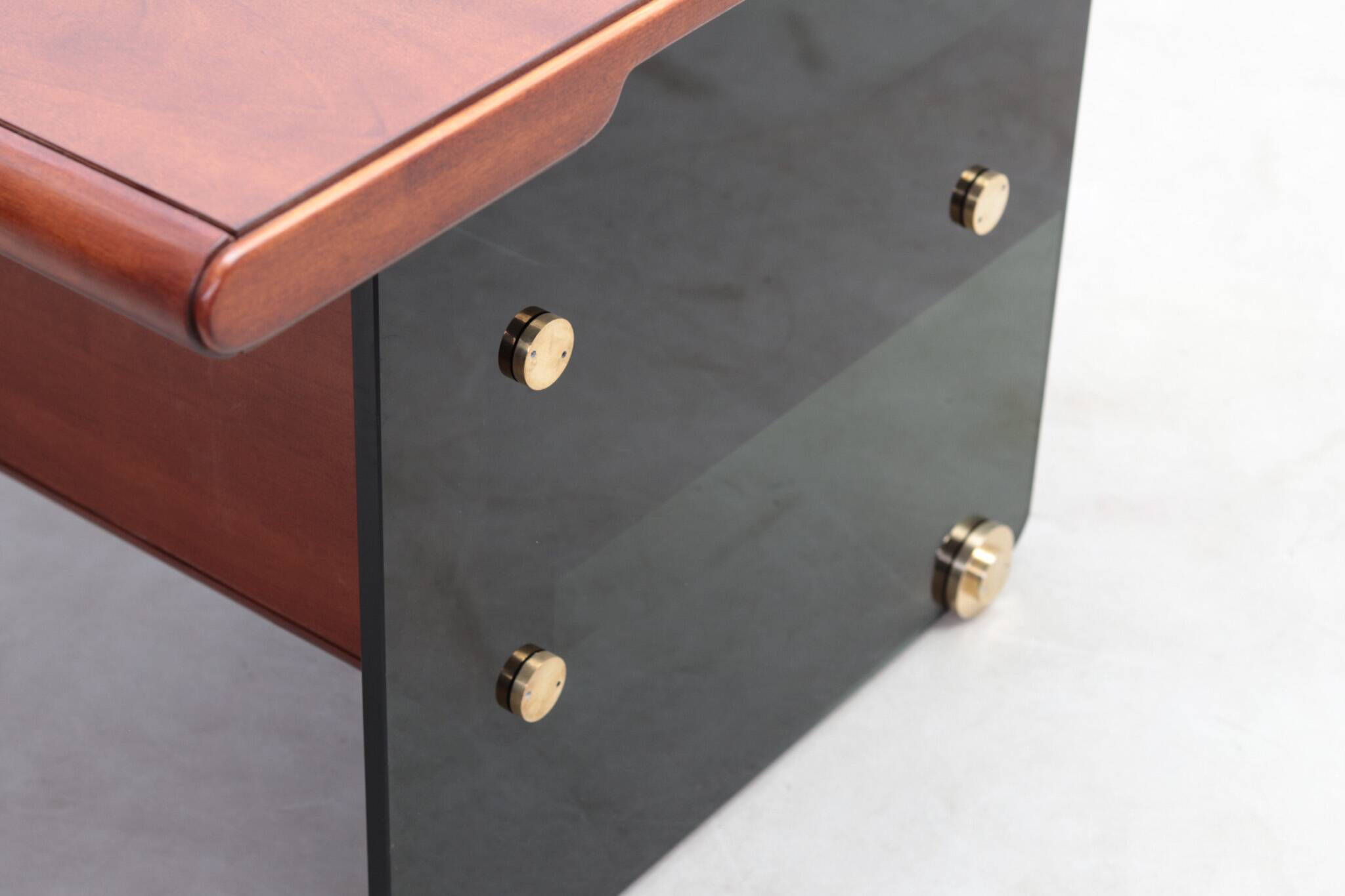 Mid-century modern glass desk, Italy 1960s