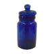 Bocal vintage en verre bleu cobalt