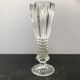 Old vase on foot vintage moulded glass
