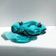 Mid Century Murano Ash Tray in Teal
