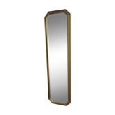 Octagonal beveled mirror - gold frame 30 x 140 cm