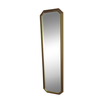 Octagonal beveled mirror - gilded frame 30x 140cm