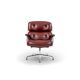 Eames Time Life Lobby office chair in red leather by Charles and Ray.