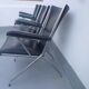 3 armchairs in black leatherette 50s