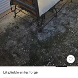 Folding wrought iron bed