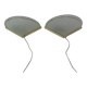 Set of 2 vintage glass wall lamps with golden holder , 1970’s