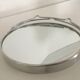 Vintage magnifying barber mirror in 12x12cm metal