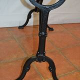 Cast iron bistro table and oak tray