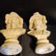 Plaster busts "margherita and faust" from the 50s