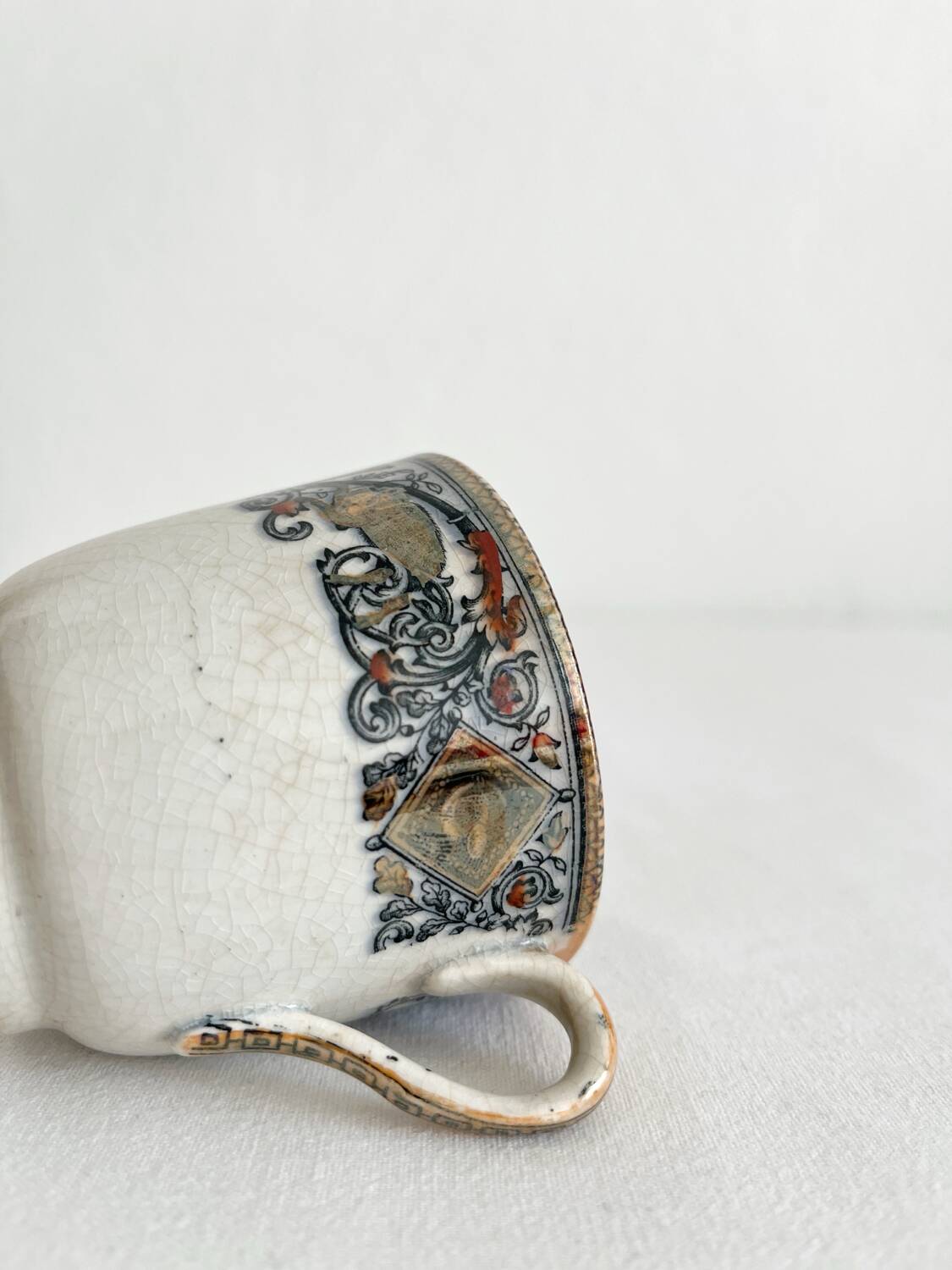 Antique English ironstone coffee cup