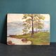 French oil painting on board, signed Lavoy