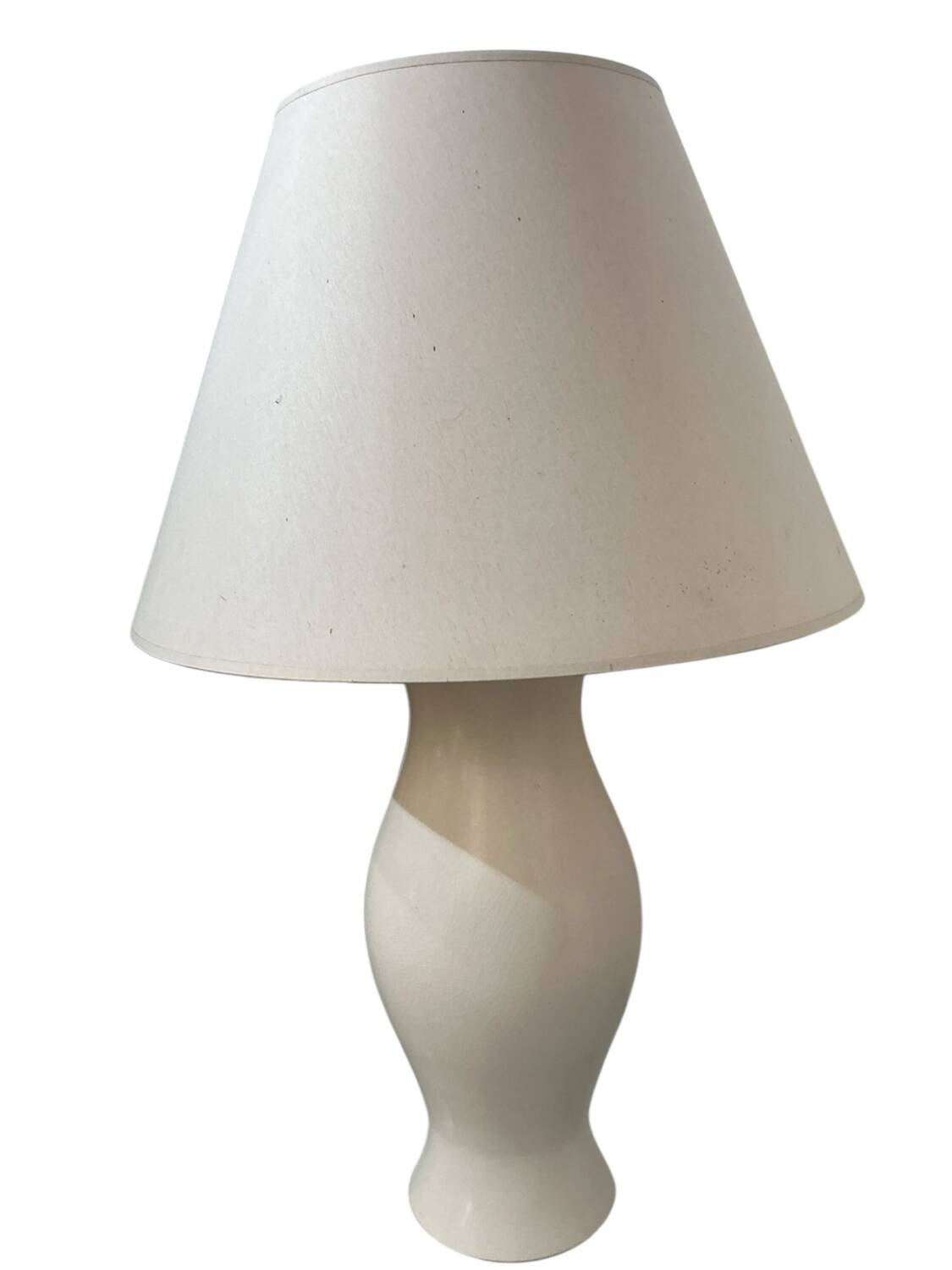 Paire de lampes en céramique blanches