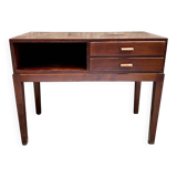 Entrance table made of stained beech wood, large space and two drawers