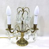 Girandole in bronze and crystal