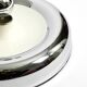 Round metal chrome ceiling or wall lamp from Italy | Space Age Design