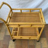 Rattan dessert or rolling table