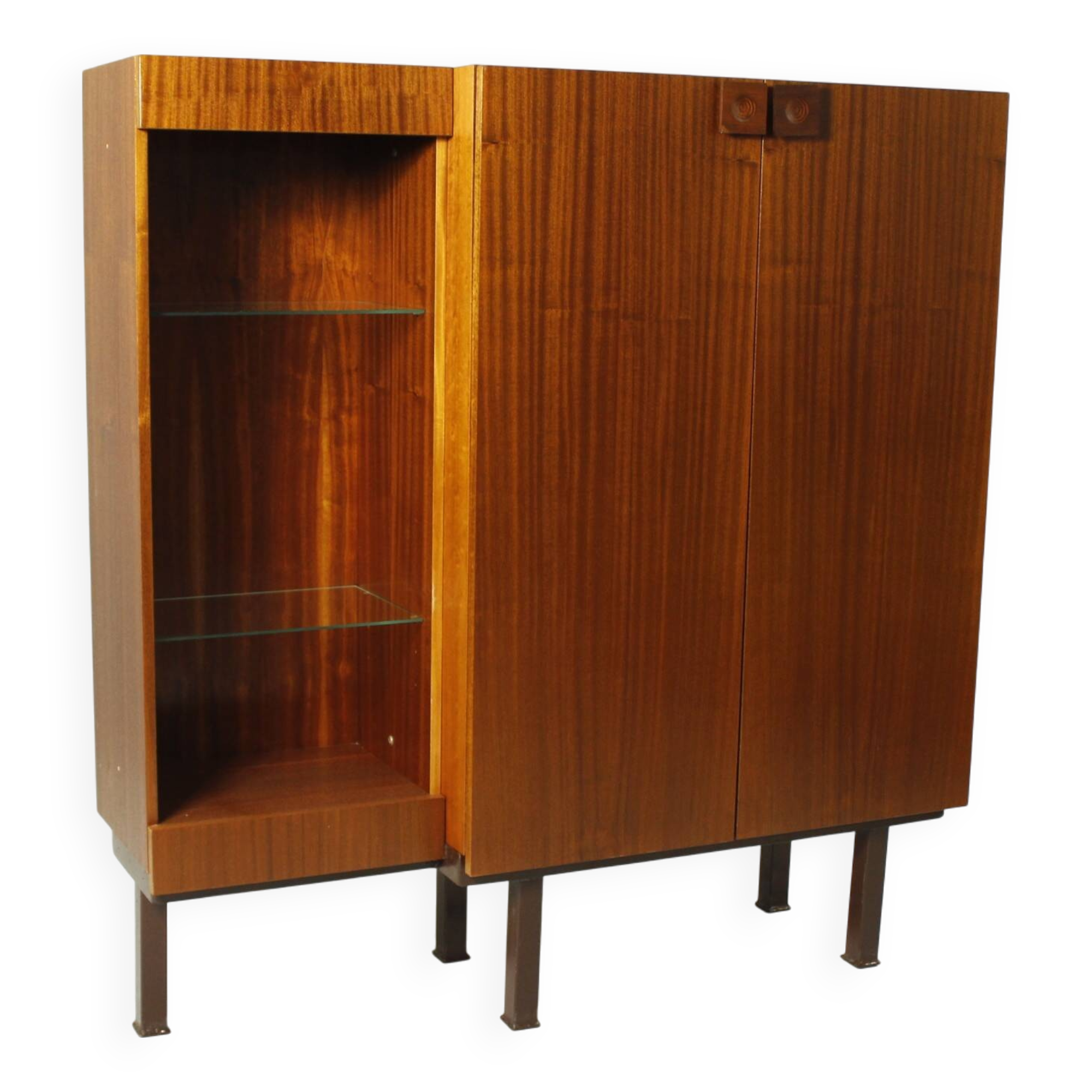 1970s Mahogany dresser with bookcase