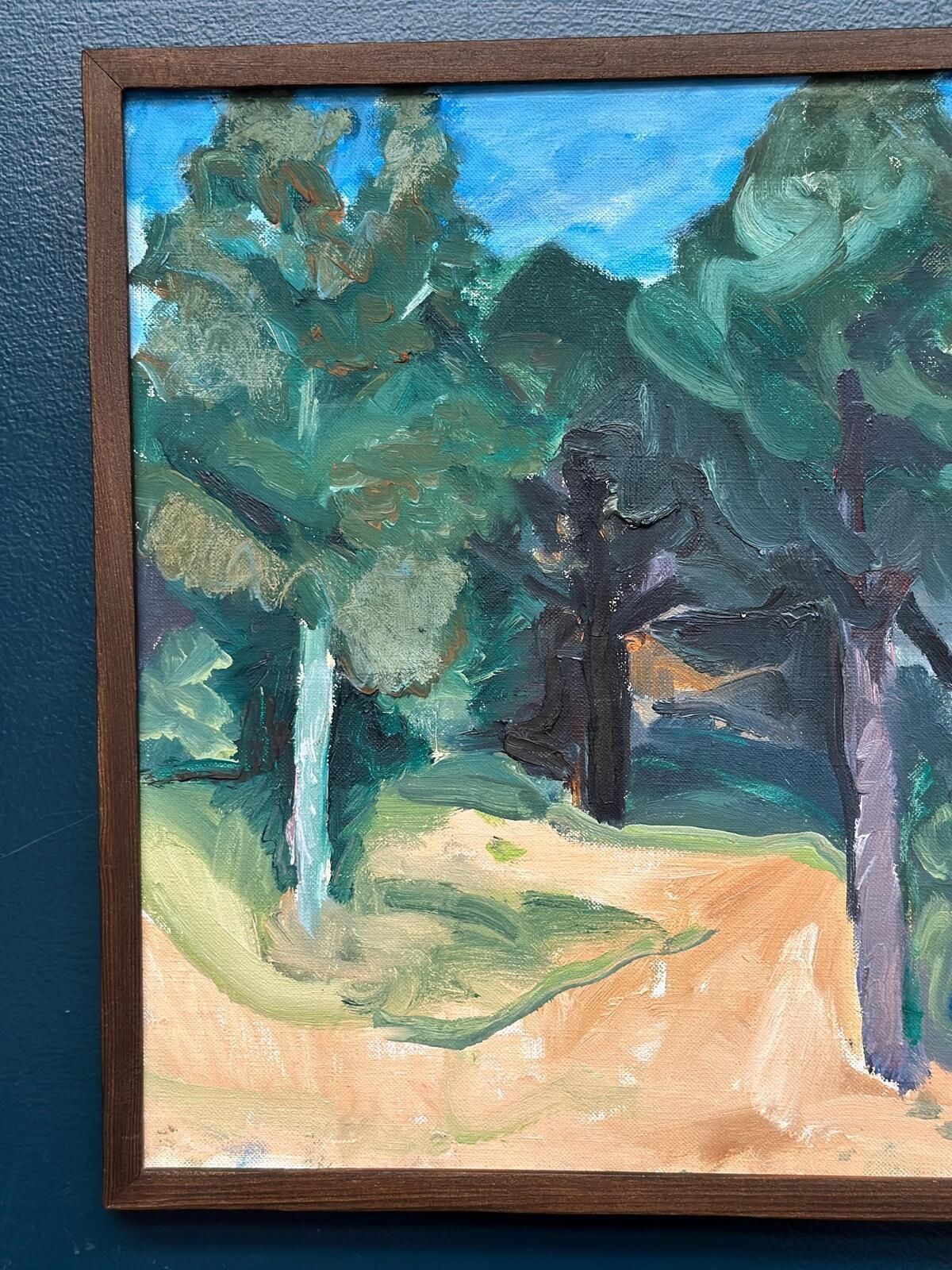 Original Swedish Oil On Canvas – “Gläntan” By Asta Fagerlund – Dated 1987 – Vintage & Framed – 48.5 × 43.5 Cm (19.1" × 17.1")