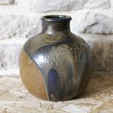 Leon Pointu enamelled stoneware vase - Puisaye
