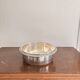 Antique Round Serving Dish Beaded Silver-Plated Metal Louis XVI Mark